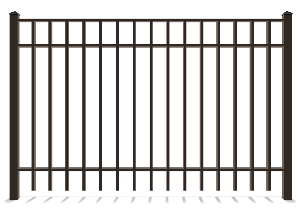 3 rail metal fence with extended pickets in Virginia Beach, VA