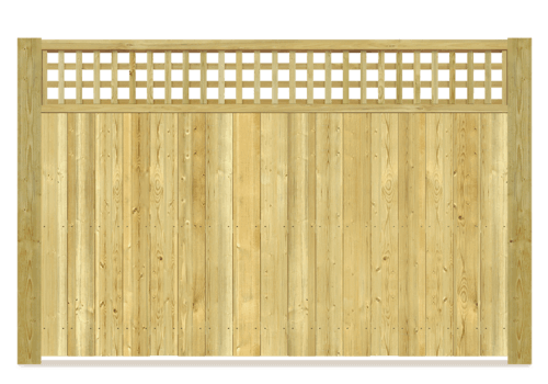 Grid Top wood fence in Virginia Beach, VA