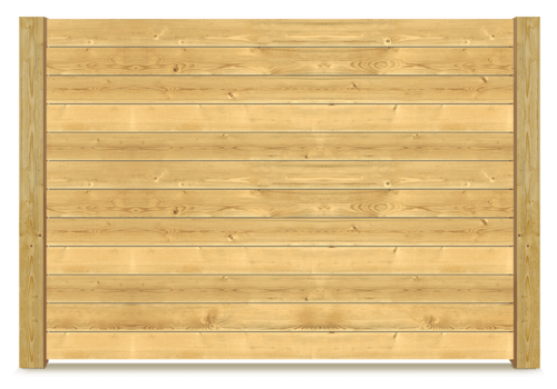 Horizontal wood fence in Virginia Beach, VA